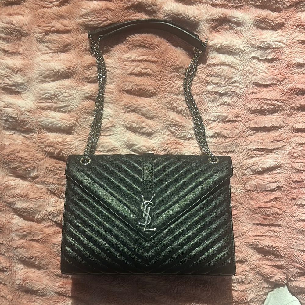 Yves Saint Laurent Black Quilted Leather Shoulder Bag